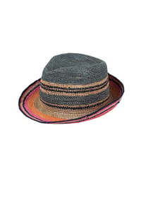CAPO - Strohhut, Trilby, bunt - bottle green