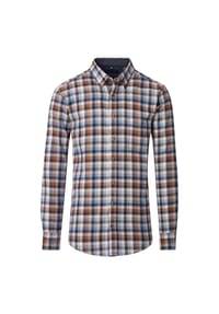 CASAMODA - Herren Freizeithemd kariert Comfort Fit - Blau