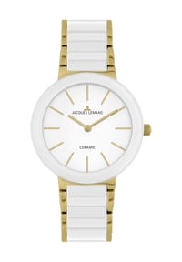 JACQUES LEMANS Monaco - Damenuhr "Monaco 42-7F" - weiß/gold