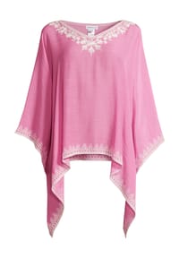 MANGUUN - Poncho, V-Ausschnitt, für Damen - 0 GREEN