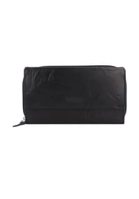mano Donna Aurona RFID - Donna Aurona Geldbörse RFID Leder 18 cm - schwarz
