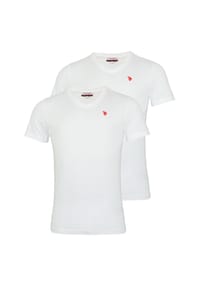 U.S. POLO ASSN. - Shirt 2 Pack T-Shirts V-Neck Shortsleeve - weiss