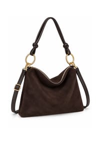 collezione alessandro® - Wildledertasche Pellissimo aus echtem Wildleder, Made in Italy - braun