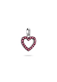 Thomas Sabo - Charm-Anhänger Herz mit roten Steinen Connect - rot, silberfarben