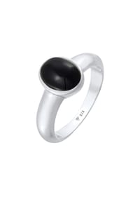 KUZZOÍ - Ring Herren Siegelring Onyx Oval Basic 925 Silber - Gold