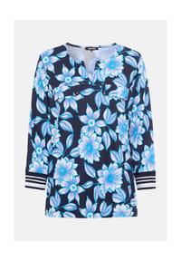 olsen - Shirt mit Allover-Dessin - Ink Blue