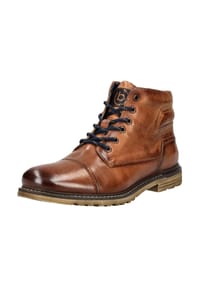 bugatti - Leder Stiefelette - Cognac
