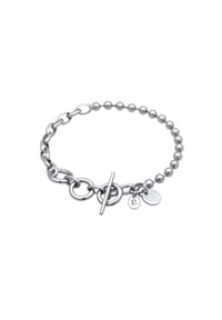 elli. PREMIUM - Armband Kugel Gliederkette Knebelverschluß 925 Sterling Silber - Gold