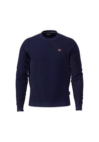 NAPAPIJRI - Herren Strickpullover - DROZ 5, Rundhals, Baumwolle, Regular Fit, einfarbig - Dunkelblau