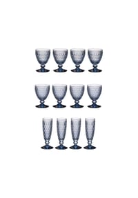 Villeroy & Boch Wasser-, Wein- und Sektgläser Boston Coloured 12er Set - BOSTON COLOURED - blau