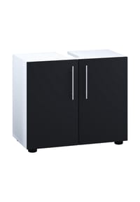 VCM. - Holz Waschbeckenunterschrank | Badschrank | Maße: H. 51 x B. 60 x T. 30 cm | 2 Drehtür | modernes Badezimmermöbel - Flandu ll - Weiß