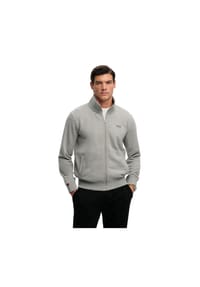 Superdry. - Herren Sweatjacke - Essential Logo Track Top, Stehkragen, Logo - Dunkelblau