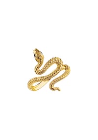 Thomas Sabo - Schlangen-Ring Tempting Romance - gelbgoldfarben, schwarz