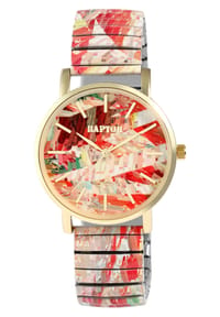 RAPTOR Raptor - Damen Quarz Armbanduhr Colorful Edition mit Edelstahlzugarmband - Mineralglas - Colorful Edition 1