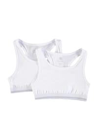 Sanetta - Bustier, Racerback, für Kinder - 010 WHITE
