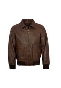 JILANI - Herren Lederjacke Kalbleder braun antik - braun