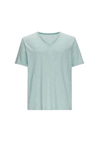 QS - Shirt, Regular Fit, Kurzarm, V-Ausschnitt, für Herren - 61W0  BLUE GREEN