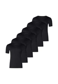 SKINY® - Unterhemd / Shirt Kurzarm 6er Pack Unterhemd / Shirt Kurzarm - Schwarz