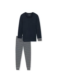 SCHIESSER - Casual Essentials Schlafanzug, Single-Jersey Qualität, für Damen - 210 SILBER GRAU MELANGE