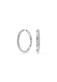 SWAROVSKI DEXTERA - Damen Creolen, Messing - SILBER