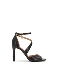 Kazar - Hohe Stiletto-Sandalen mit Kreuzriemen - Schwarz