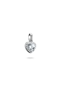 Thomas Sabo - Charm-Anhänger Herz mit Steinen Connect - silberfarben