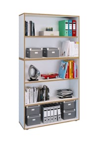 VCM. - Holzregal stehend | platzsparender Aktenschrank | Maße ca. B. 100 x H. 183 x T. 33 cm | Elegantes Regal | Büroregal – Salia 5fach B. 100 cm - Anthrazit