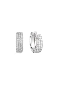zeeme BASIC - Ohrringe 925/- Sterling Silber 144 Zirkonia - weiß