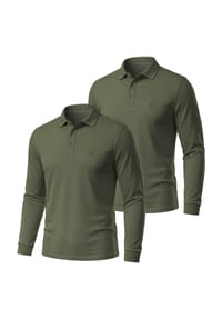 normani® - 2er Set Herren Langarm Poloshirt Lyroe - Anthrazit