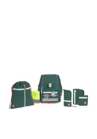 LÄSSIG - School Set Boxy Unique - Schulranzen Set 7tlg. (Gradient Green/Blue) - Dark Green Ocean Edition