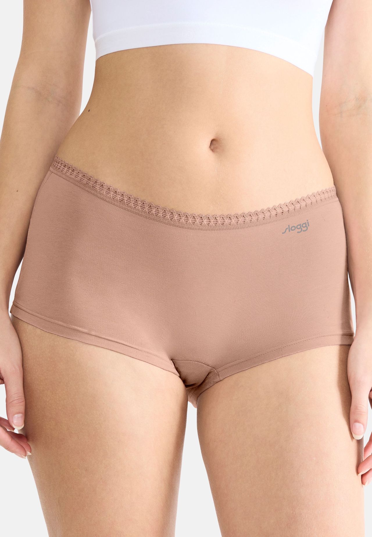Sloggi Go Crush Pantys, 3Er-Pack, Spitzen-BordüRe, FüR Damen, Braun, M