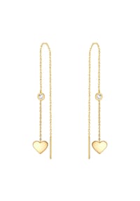 EAST / SIDE - Damen Ohrringe aus Edelstahl in Gelbgold mit Preciosa - gelbgold