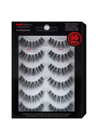 red cherry EYELASHES - Bandwimpern 523 - 6 Pairs - schwarz