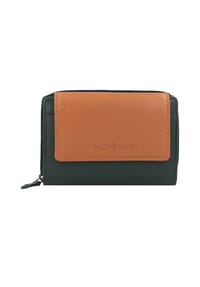 GREEN BURRY - Nappa Nappa Geldbörse RFID Schutz Leder 14 cm - brown-tan