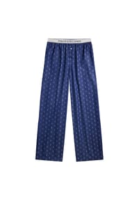 POLO RALPH LAUREN - Pyjamahose Jacquard Polo Player - navy