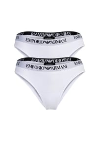 EMPORIO ARMANI - Damen Slips, 2er Pack - ESSENTIAL COTTON, Brazilian, Cotton Stretch - Schwarz