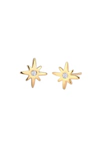 elli. DIAMONDS - Ohrringe Lab Grown Diamond Weiß Brillantschliff ( 0.015 Ct) 585 Gelbgold - Gold