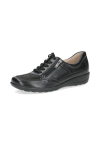 Caprice - Halbschuhe, Leder, Keilabsatz, für Damen - 019 BLACK COMB