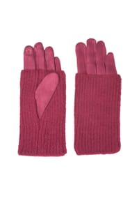 Seasons of April - Fingerhandschuh LUMI Damen Handschuhe, elastisch und aufgeraut in Wildlederoptik mit Überzieher (Stulpe) - Beige