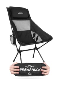 normani® - Ultraleichter Campingstuhl Pewanuck - Anthrazit/Rot