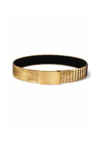 collezione alessandro® - Taillengürtel Krokolux elastischer Schuppengürtel in Gold - gold