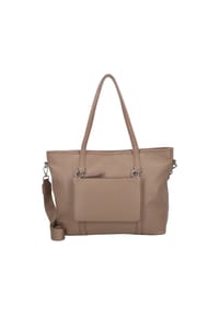 TOM TAILOR JAMILA - Shopper, Kunstleder, Reißverschluss, für Damen - TAUPE