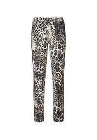 MADELEINE - Bedruckte Stretch-Hose mit Unikat-Print - schwarz / multicolor