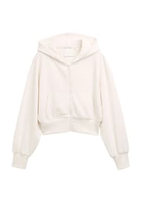 TOM TAILOR - Sweatjacke, Cropped-Fit, Eingrifftaschen, für Kinder - 10348 GARDENIA WHITE