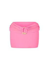 MODA MINX - Minirock Irregular Hoop mit tollem Schmuckelement - pink