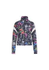 adidas - Sweatjacke Farm, Stehkragen, für Damen - BLACK/CREWHT/MULTC