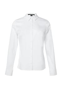 comma, - Bluse, Baumwollstretch, für Damen - 0100 WHITE