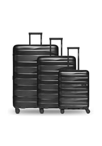 bergpfeil® Travel - Travel 4-Rollen Kofferset 3-tlg. mit Dehnfalte - arctic silver metallic