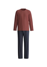 CALIDA - Schlafanzug Relax Essentials, Bio-Baumwolle, für Herren - 278 BRICK RED