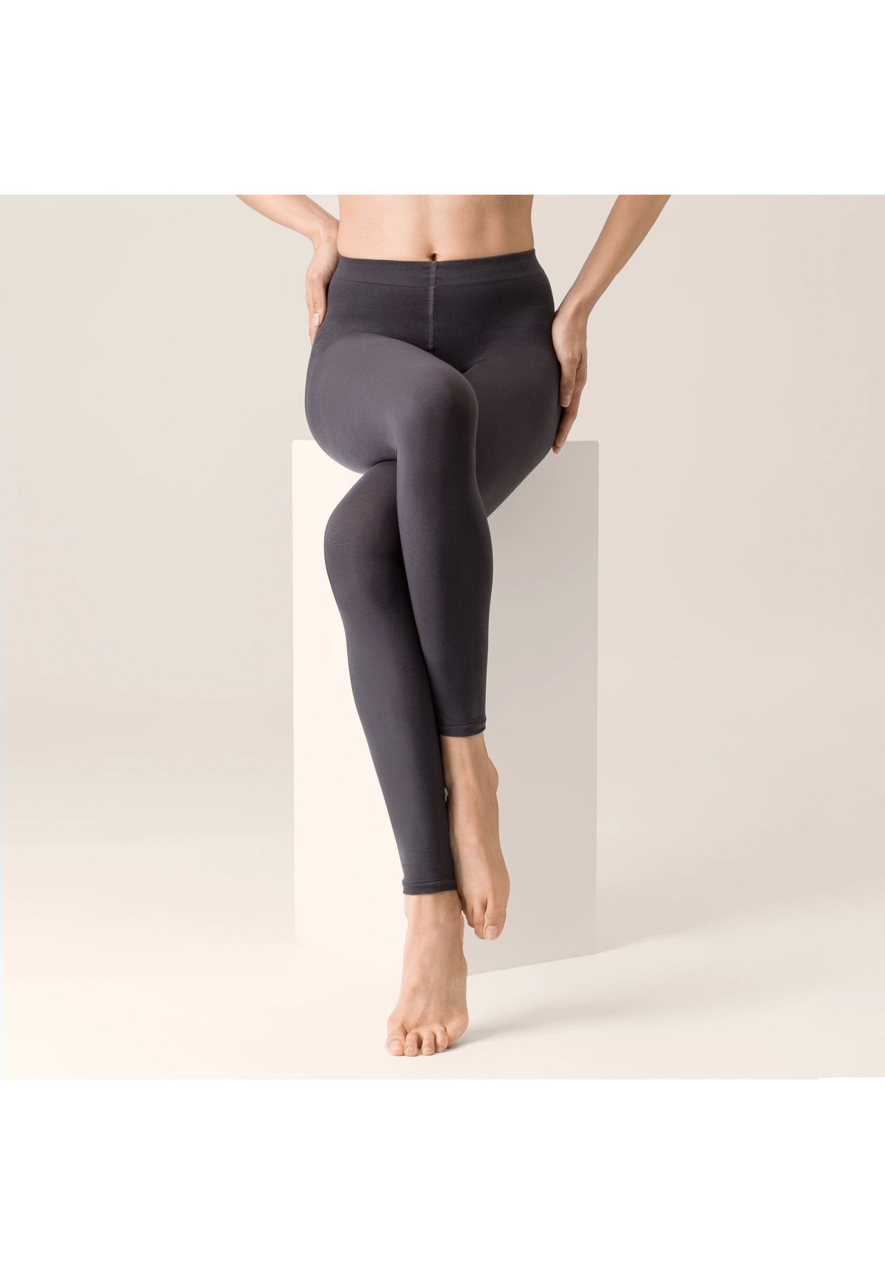Kunert Sensual Cotton Leggings, Hoher Bund, Blickdicht, FüR Damen, Grau, 38/40